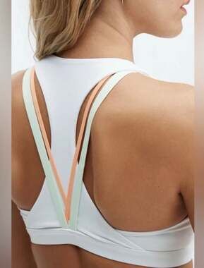 Fabletics Kessler Medium Impact Strappy Racerback Sports Bra